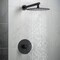 Kibi Circular Pressure Balanced Single Function Shower System with Rough In Valve - Matte Black KSF407MB - alternate 2
